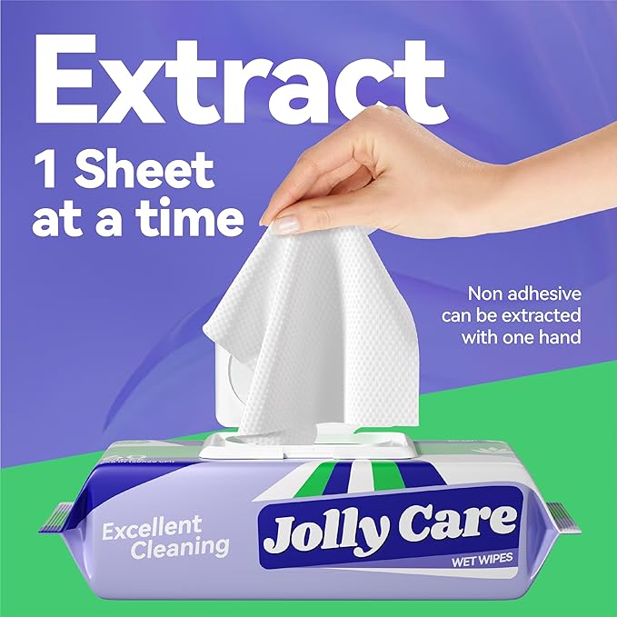 Wet Wipes for Adults, Adult Wipes for Hands and Body, Unscented Hand Wipes, Fragrance-free, Alcohol-free, 99% EDI Pure Water and Aloe, 4 Flip-Top Packs (240 Wipes Total)