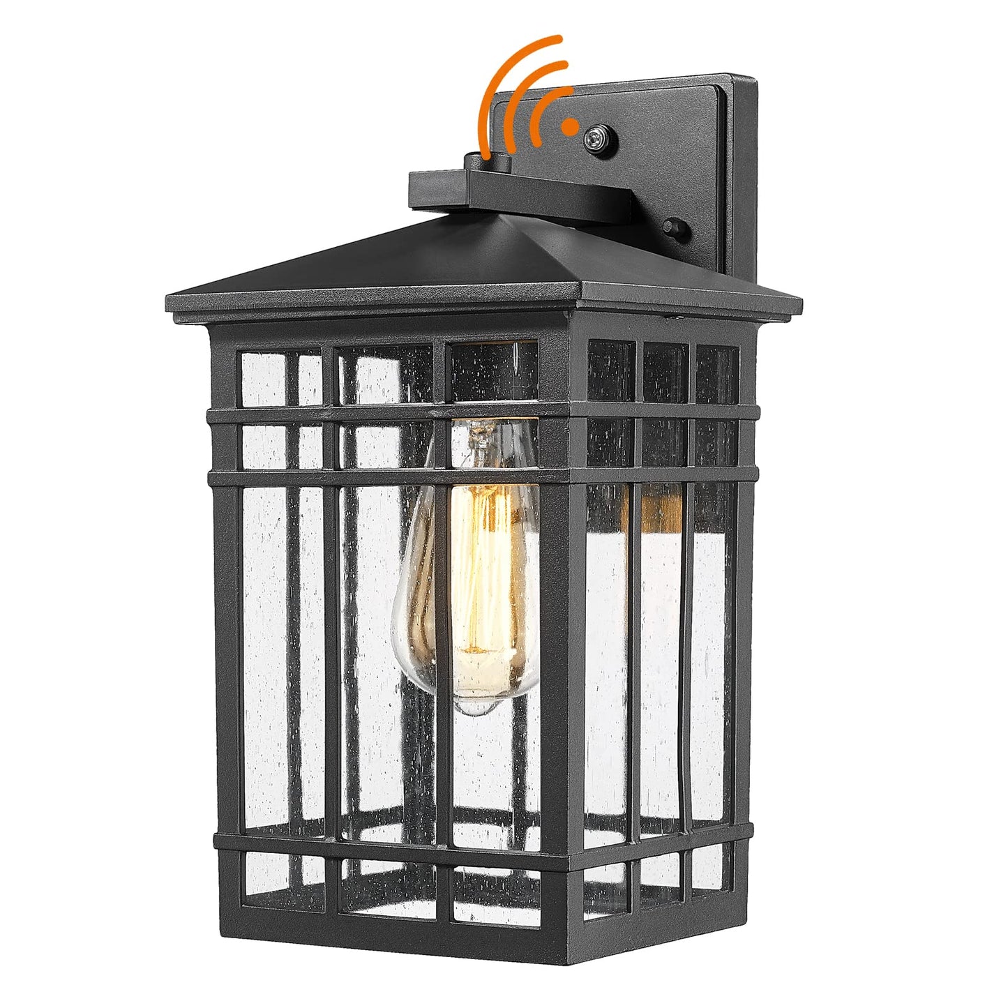 Rosient Dusk To Dawn Outdoor Wall Lantern Exterior Wall Mount Light  1-Light Outdoor Wall Lighting Fixture For Porch Garage  Patio  Hallway And Entryway (Black-Wall Light  1 Pack) Ddams-W18