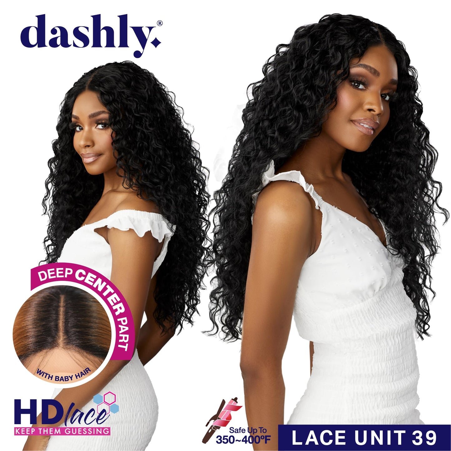 Sensationnel Synthetic Hair Dashly Hd Lace Front Wig - Lace Unit 39 (1 JET BLACK)