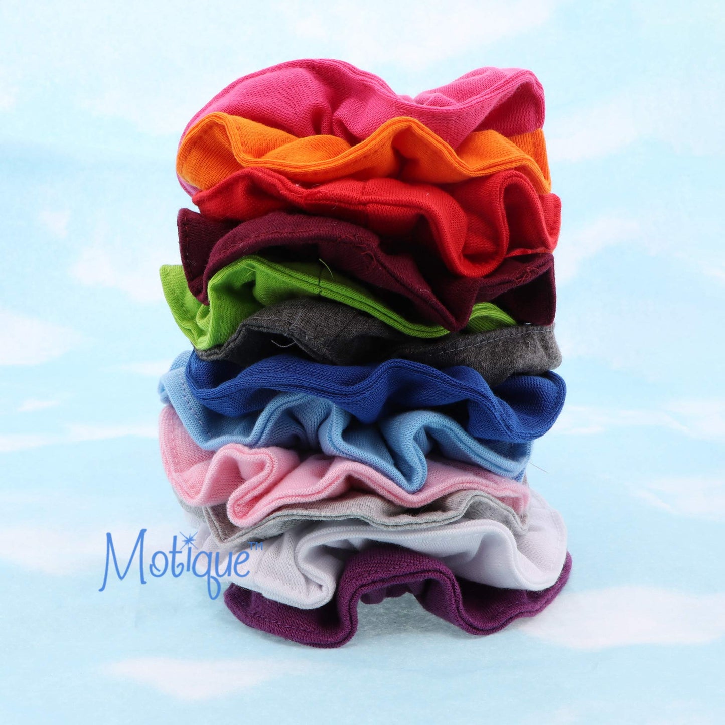 Set of 2 Large Solid Scrunchies - Yellow