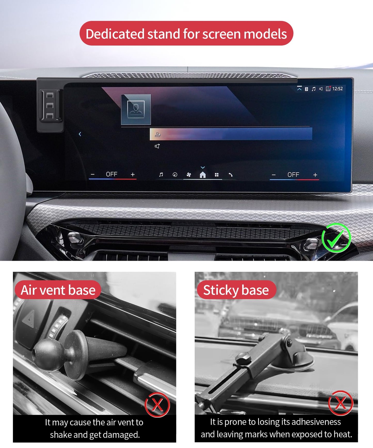 Masergogo Wireless Charging Car Phone Holder For 2023-2025 Bmw 3 Series /2024 2025 4 Series/2025 2 Series/2022-2025 I4 Accessori