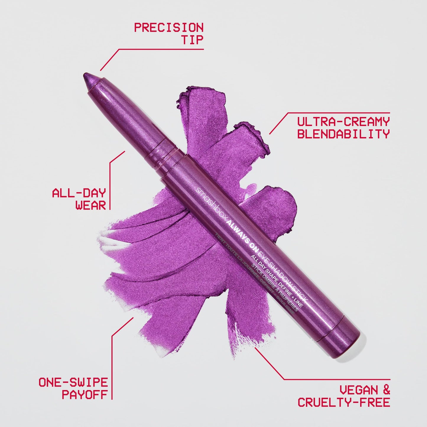 Smashbox Always on Eyeshadow Stick | Eye Shadow Stick with Precision Tip that Shapes, Defines & Lines Eyes for Bold Looks with C