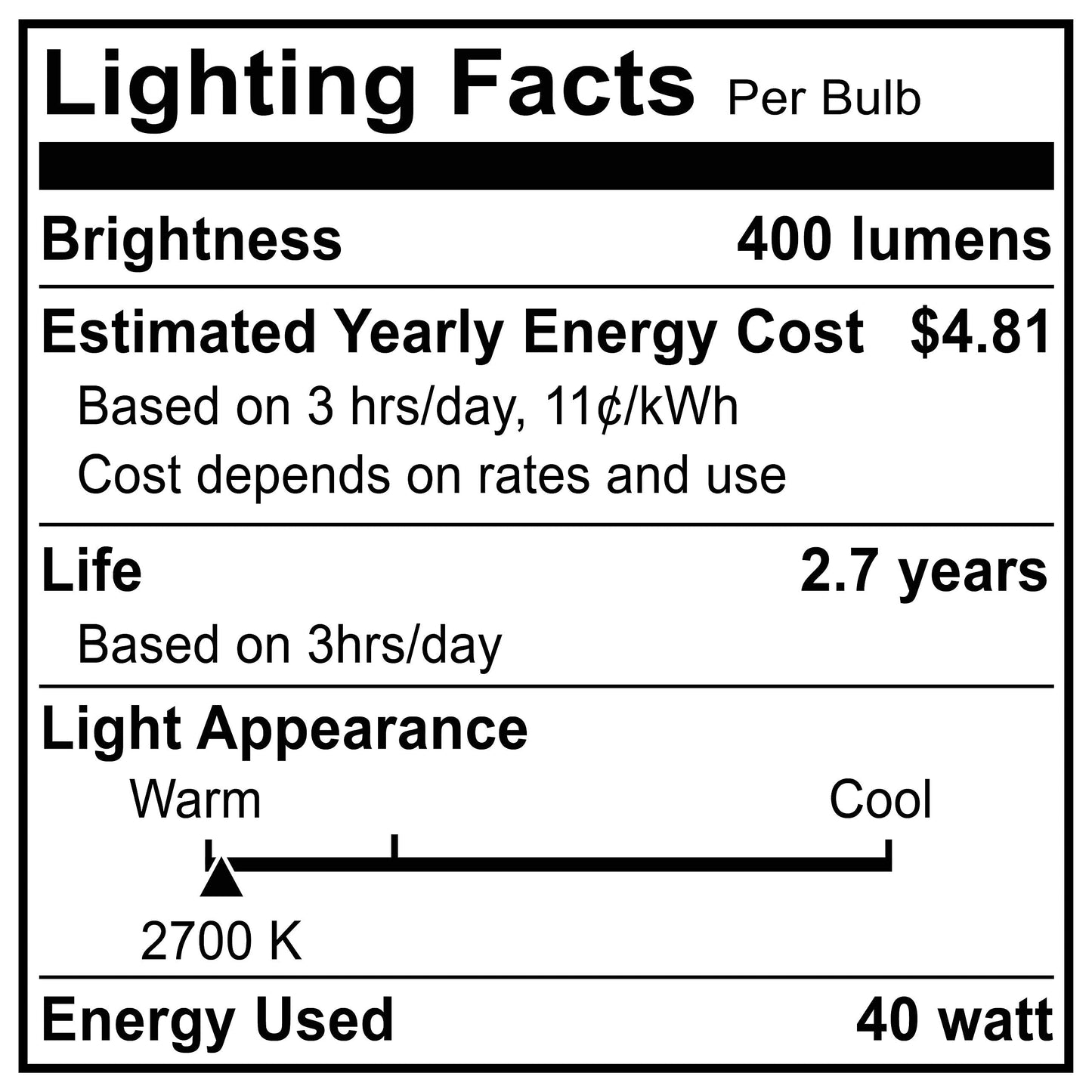 SouLight Oven Light Bulb – 40 Watt Appliance Replacement Bulbs for Oven, Stove, Refrigerator, Microwave. Incandescent - High Temp G45 E26/E27 Socket -Warm White - 400 Lumens - Clear.2 Pack