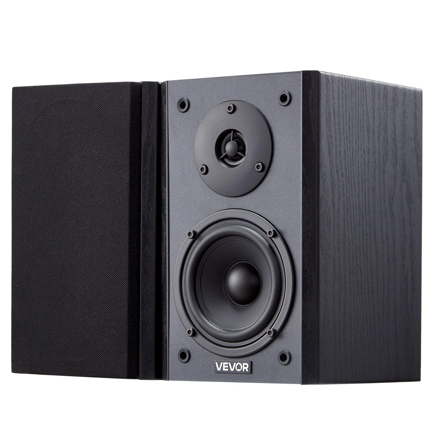 Vevor Powered Bookshelf Speakers, 20W X 2, Active Studio Monitor Speaker With 4 Inch Woofer, Adjustable Volume And Audio With Bl