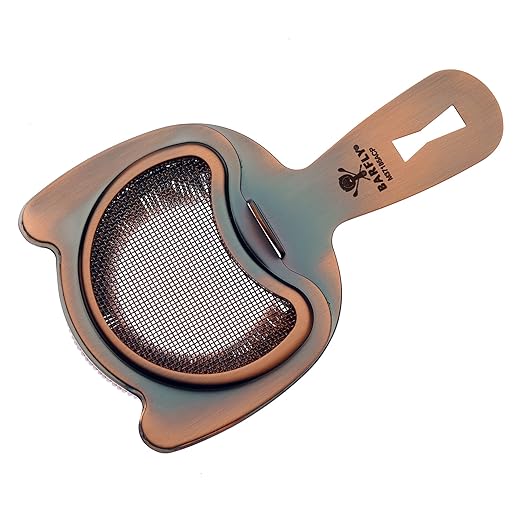 Barfly Fine Mesh Spring Strainer, Antique Copper