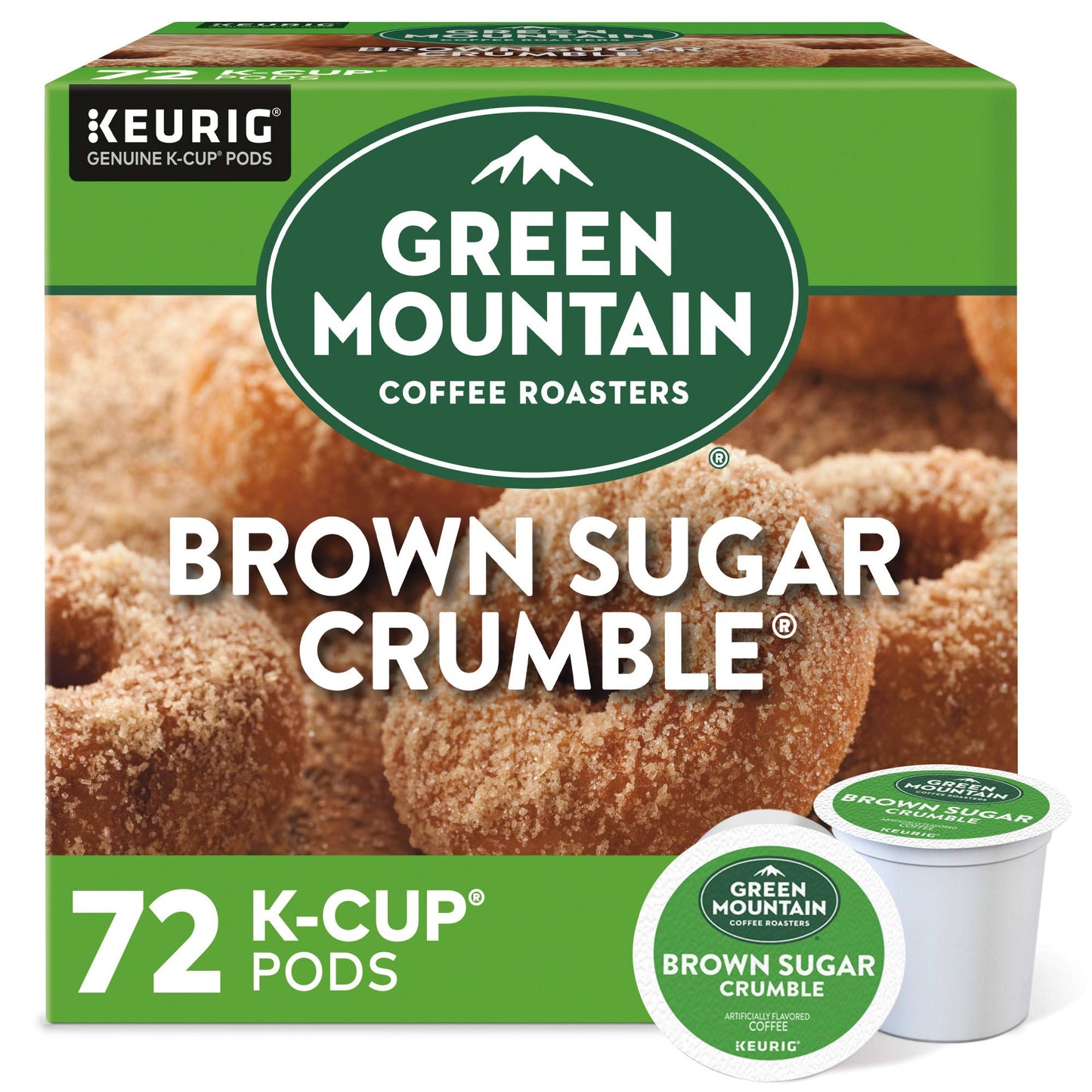 Green Mountain Coffee Roasters Brown Sugar Crumble Keurig Single-Serve K-Cup pods, Medium Roast Coffee, 72 Count