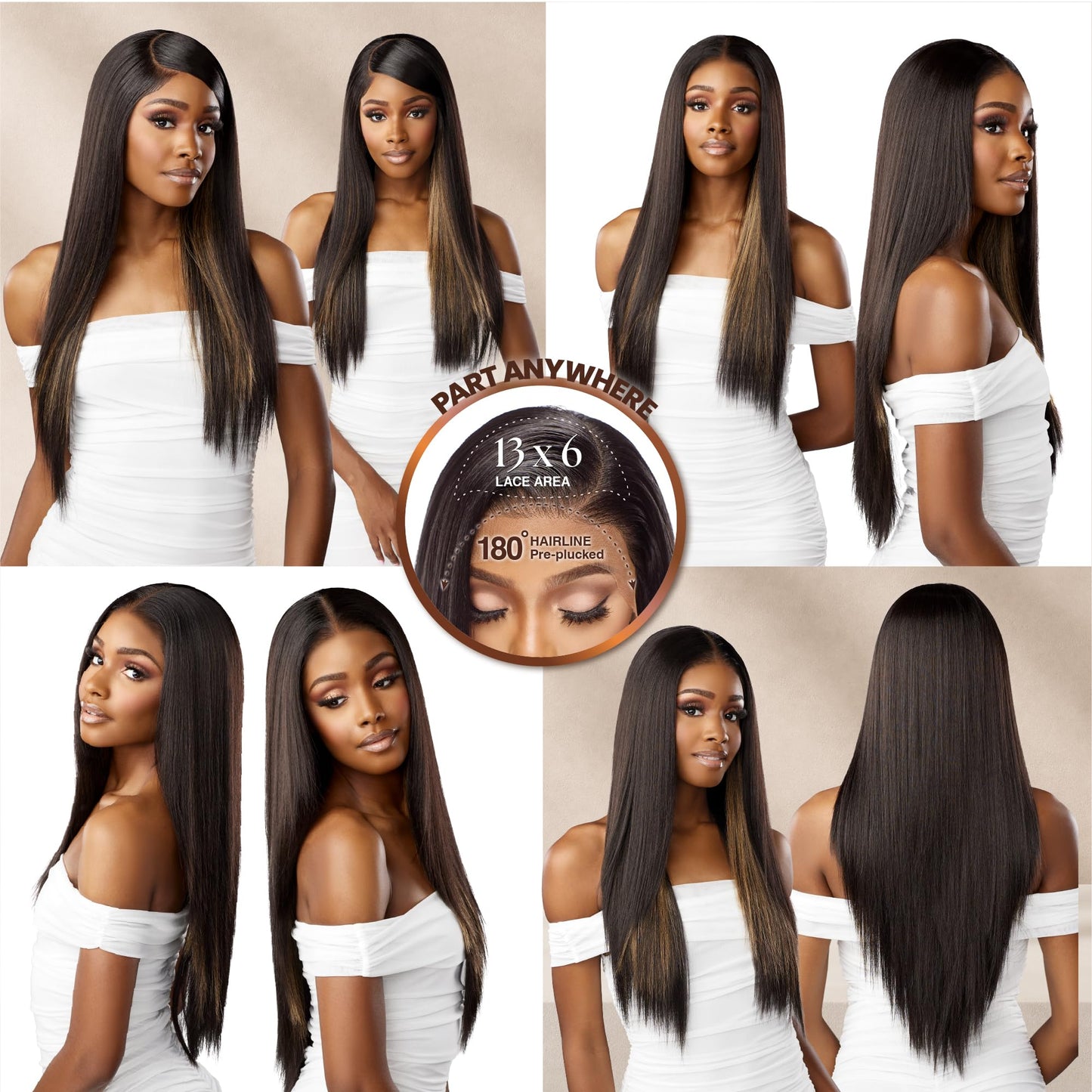 Sensationnel Bare Lace 13X6 Wigs - Unit 1 Lacefrontal Glueless Synthetic 180 Degree Preplucked Hairline (SH/HONEY)