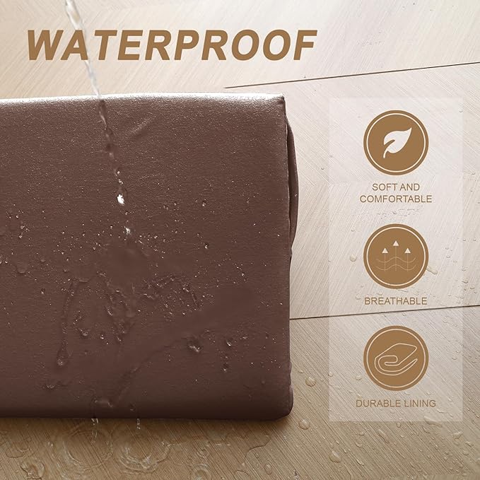 WdFour Bed Wedge Pillow, Close Off Headboard, Wall and Mattress Gap. Incline, Slanted Sweat-Proof Pillow for Neck and Back Pain Relief Anti-snoring for Comfortable Sleeping.(Chocolate,76Wx10Dx6H)