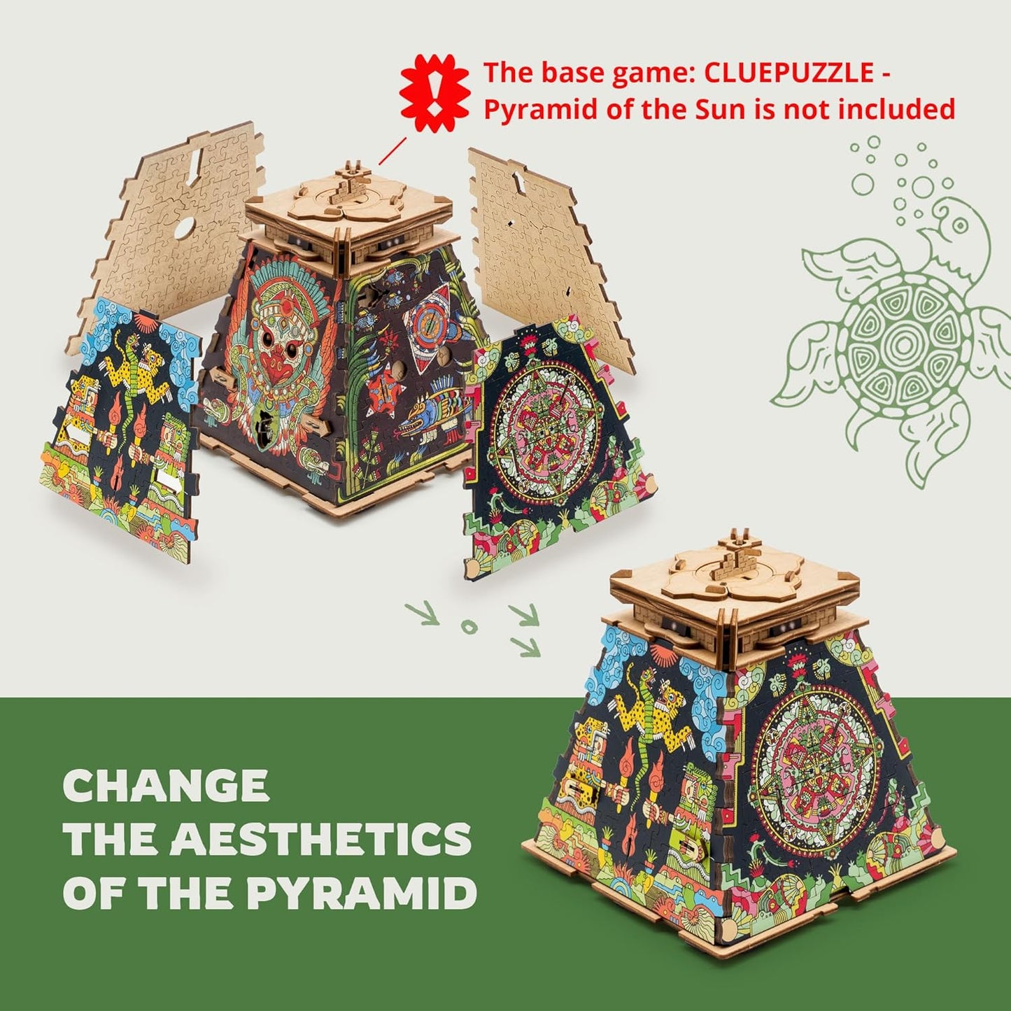 iDventure Cluepuzzle Expansion The Aztec Realms | Wooden Puzzle with 200+ Pieces | Escape Room Game | Gift Box | 4 Designs | Puzzle Size 20x12 cm | Wooden Puzzles for Adults and 10+ | Gift | Hobby