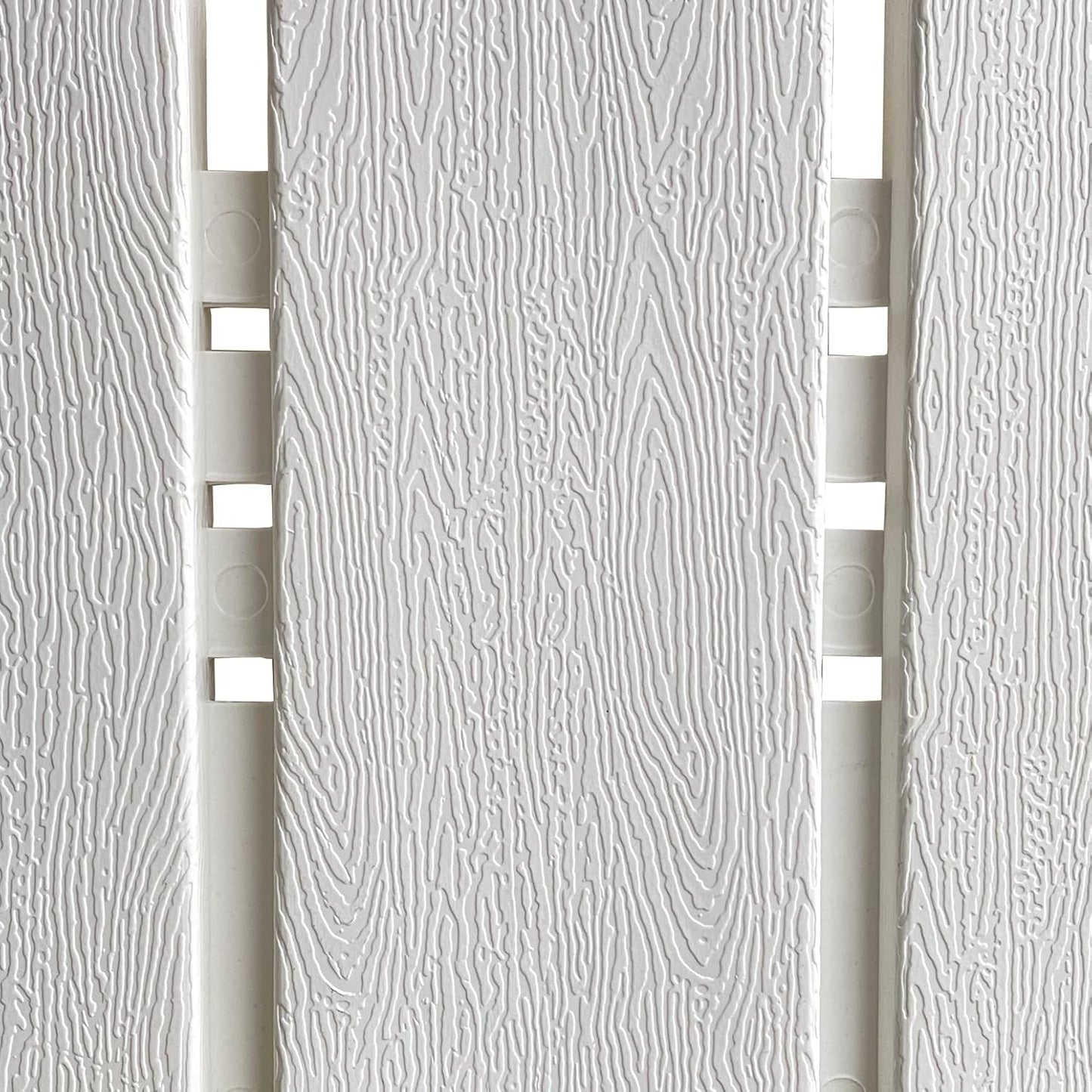 Landscape Edging Kit 6.7 in Tall Decorative Double-Sided Wood-Look Fence Garden Border, Flower Bed Edging with 30 Anchoring Spikes, 13.9 Foot Kit (White)