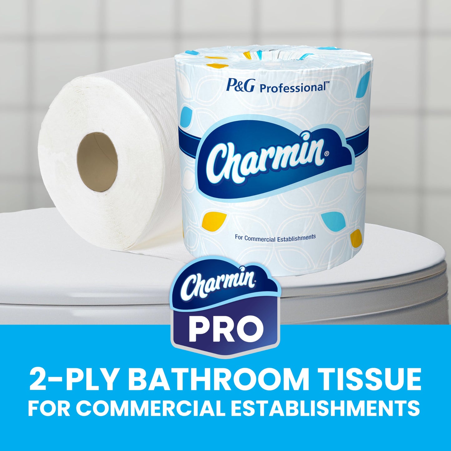 Charmin Commercial Bathroom Tissue, Septic Safe, Individually Wrapped, 2-Ply, White, 450 Sheets/roll, 75 Rolls/carton