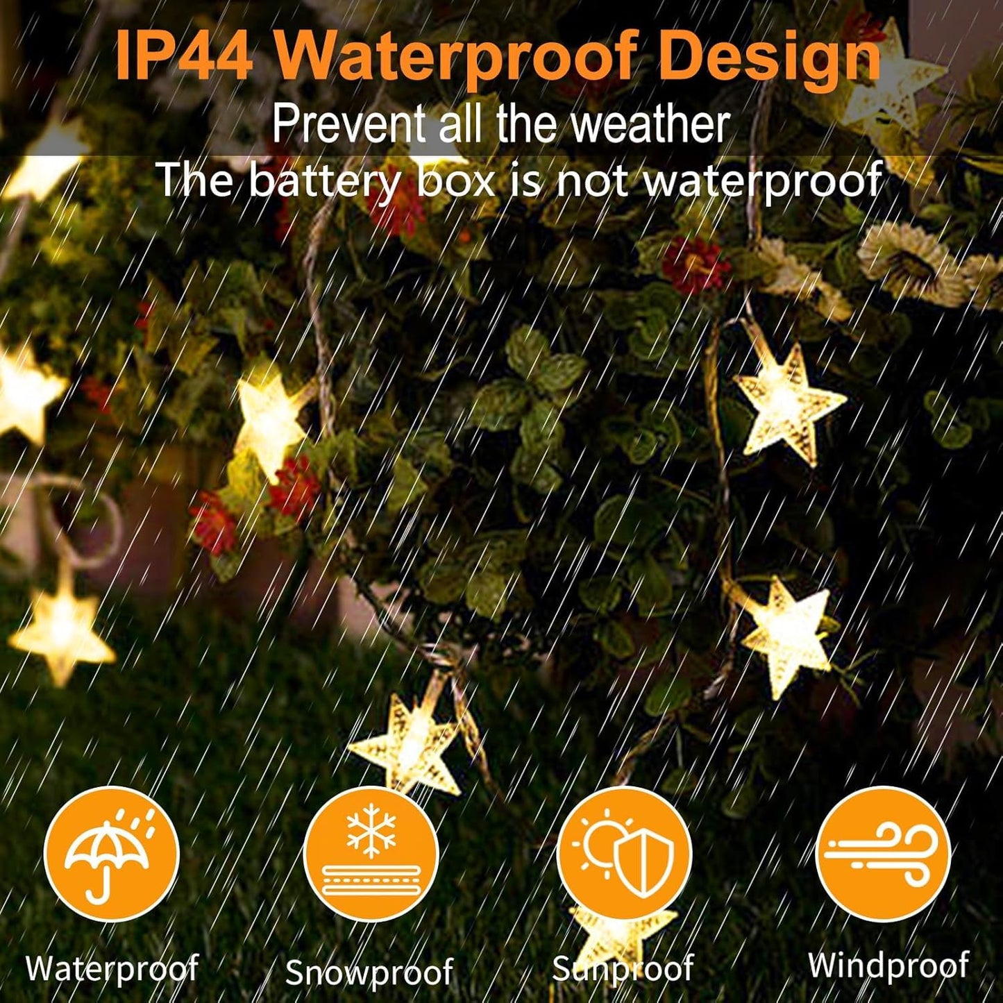 Star String Lights Battery Operated 10Ft 20 Led Star Fairy String Lights  Battery Powered Christmas Lights For Indoor Outdoor Wedding Party Christmas Tree Ramadan Bedroom Patio Decoration Warm White