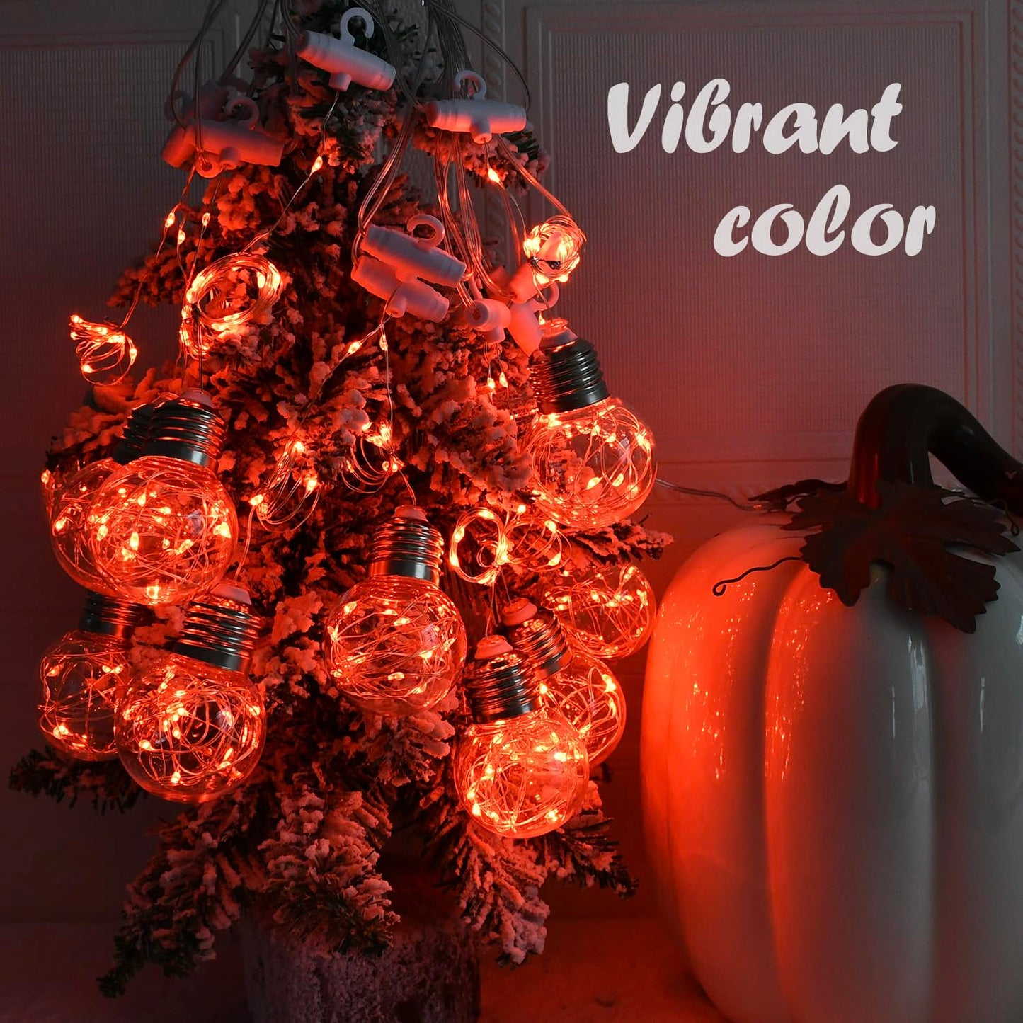 YOLIGHT 200 LED Wishing Ball Curtain String Lights, Remote Control, USB Battery Powered, Orange, Model YL-CLD-200