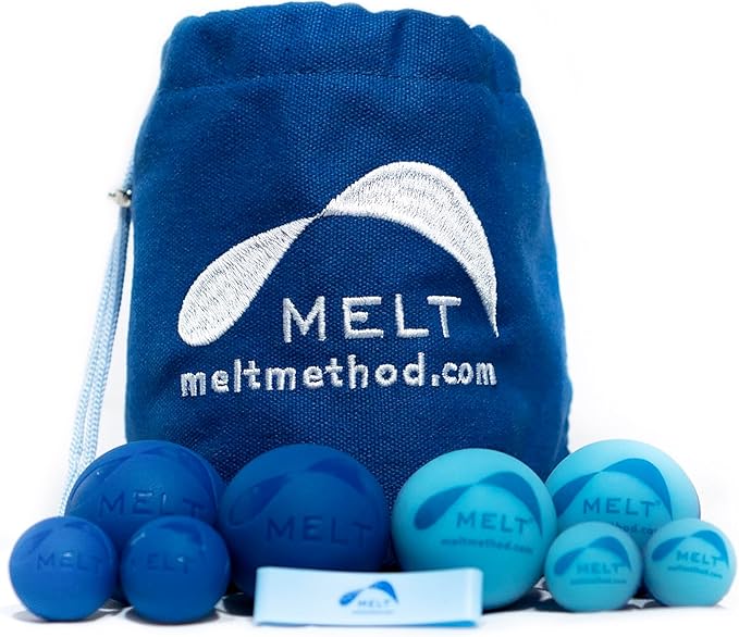 MELT Method Hand & Foot Therapy Ball Kit w/ Sensory FasciaPoint - Therapy Massage Ball Set and Massage Roller for Plantar ...