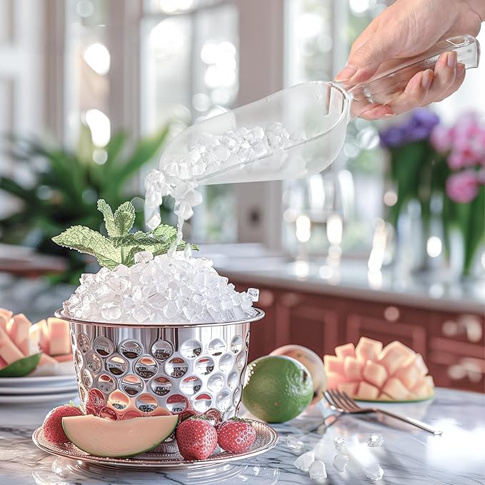Ice Scoop,ice maker scoop,ice scoopers for ice bucket,Polycarbonate Utility Ice Scoop,12 Oz,Clear,Ergonomic Handle, Applicable to:Ice Maker,Ice Cream,Pets Food,Coffee Beans(1 pcs) M