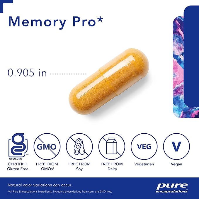 Pure Encapsulations Memory Pro | Comprehensive Memory Support Formula | 180 Capsules