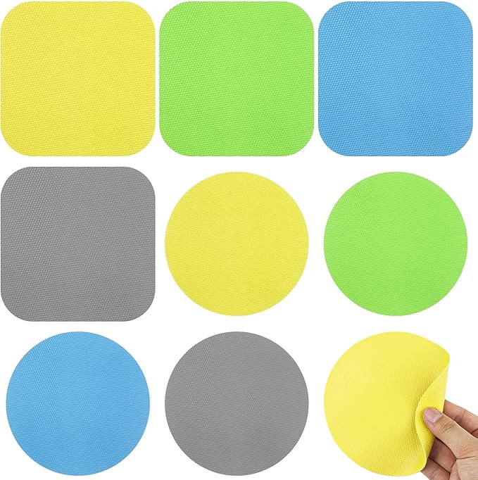 8PCS Silicone Jar Opener Grippers, Rubber Jar Opener Pads, Round & Square Jar Lid Openers for Weak Hands & Arthritis, Bottle Cap Grips