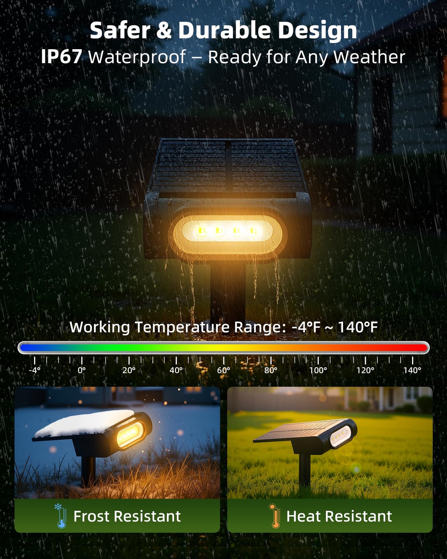 Ezvalo Solar Spot Lights Outdoor Waterproof Ip67  3 Lighting Modes Landscape Spotlights  Efficient King-Size Leds  Solar Powered For Garden Yard Pathway (2Pack-Warm White)