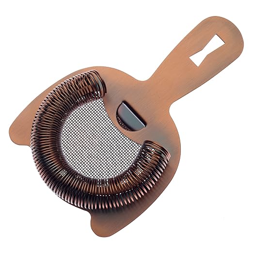 Barfly Fine Mesh Spring Strainer, Antique Copper