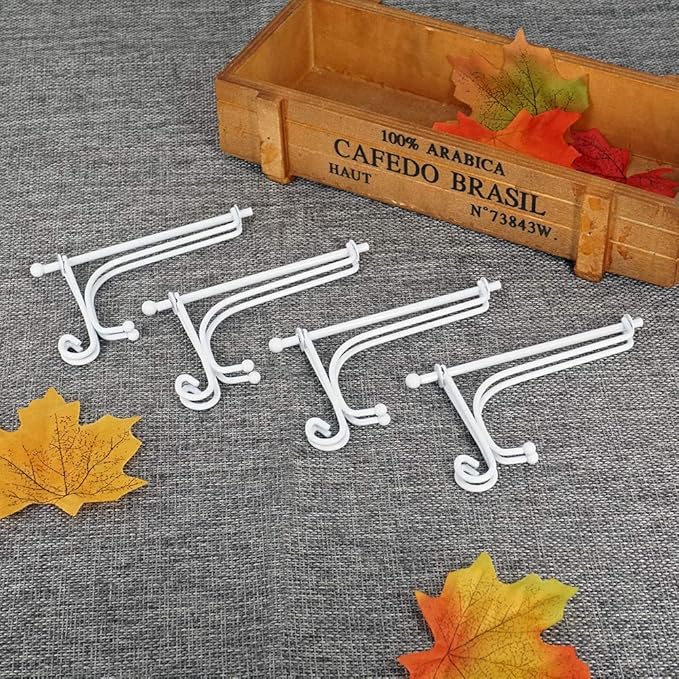 LIONWEI LIONWELI 4 Inch White Iron Plate Stand Holder Easel Display Stand for Plate?Picture?Photo and More,4 pcs.
