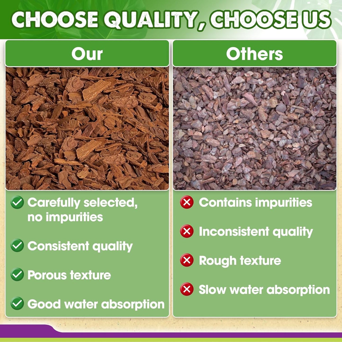 DUSPRO Orchid Bark Bulk, Fine Orchid Bark for Plants, Optimal Texture Bark for Orchids, Ideal Wood Chips for Plants, Plant Bark for Potting, bark Soil for Plants (5 qts)