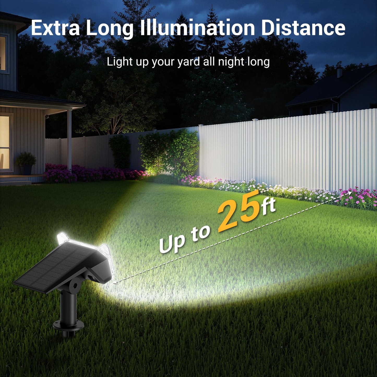 WdtPro Upgraded Bright Solar Lights Outdoor Waterproof, Auto ON/Off Solar Spot Lights Outdoor, Dusk to Dawn Spotlights, Adjustable Landscape Lighting for Yard Tree Path Garden, Cool White, 6 Pack