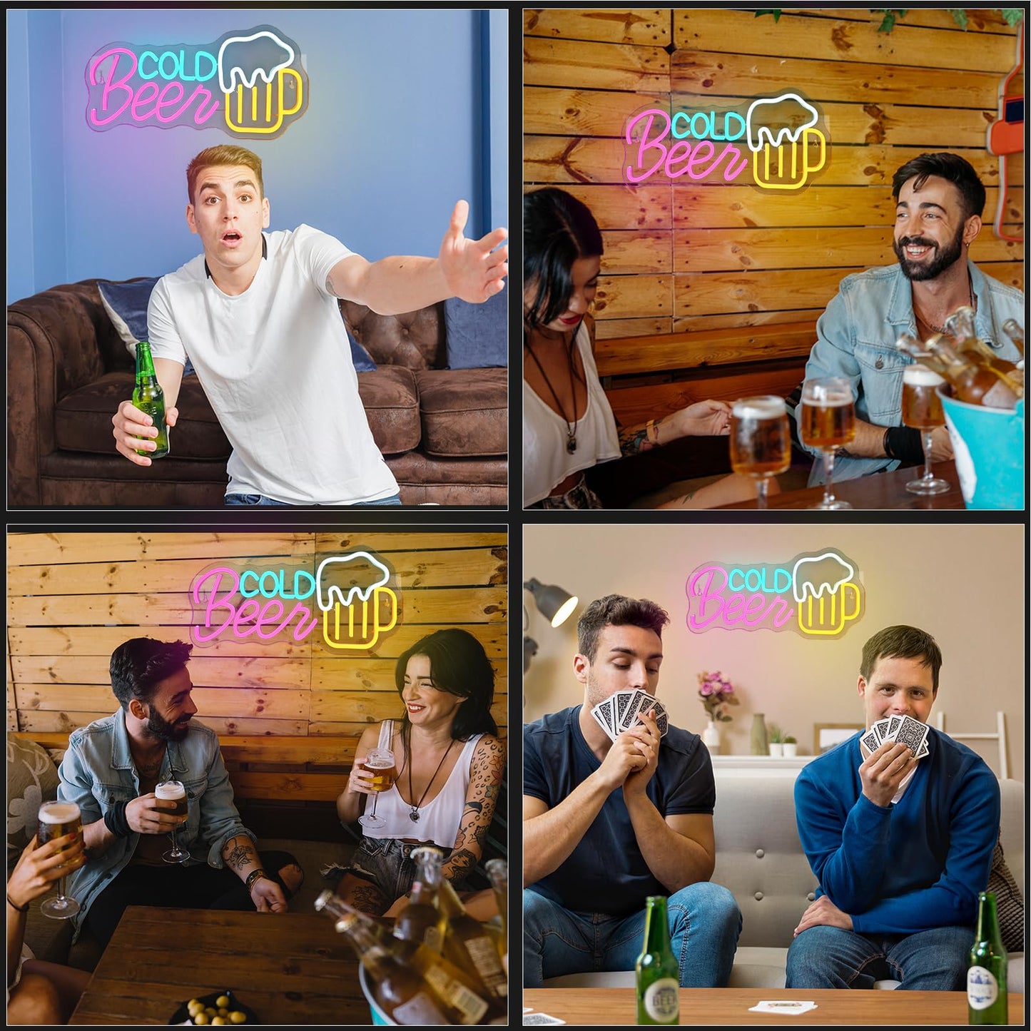 Looklight malt-inspired Neon Sign LED Light for Wall Decor 16.5 x 7.7 inches Cold malt-inspired Man Cave Kitchen Restaurant Parties