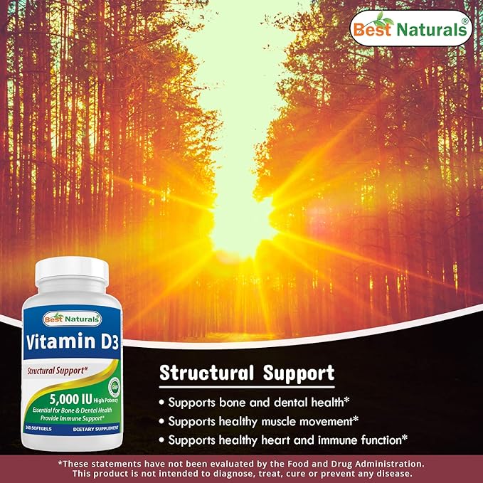 Best Naturals CoQ10 600 mg & Vitamin D3 5000 IU