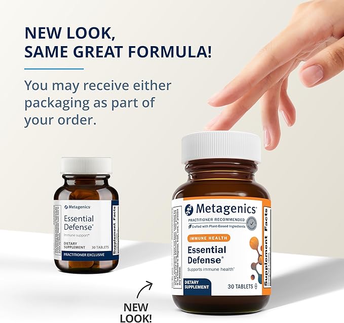 Metagenics Essential Defense - Immune Support* - Traditional Chinese Ingredients - Supplement with Licorice Root Extract, Ginger & Isatis - Non-GMO, Gluten-Free & Vegetarian - 30 Tablets