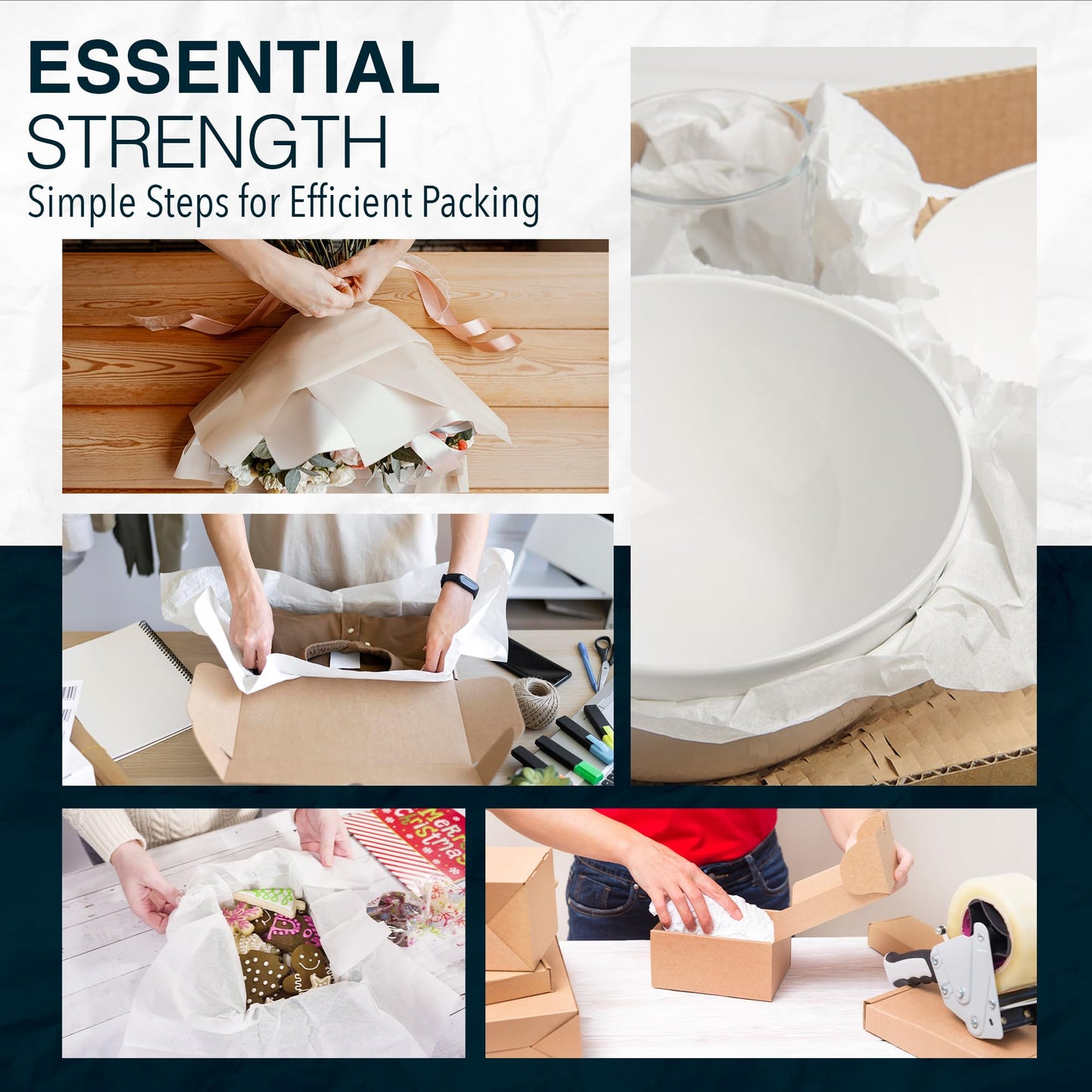 White Bulk Packing Paper Sheets for Moving | 640 sheets | 27" x 17" | 20 lb | Twin Pack | | Newsprint Wrapping Paper Sheets - Must Have in Your Moving Supplies, Packing Materials, Moving Paper Wrap