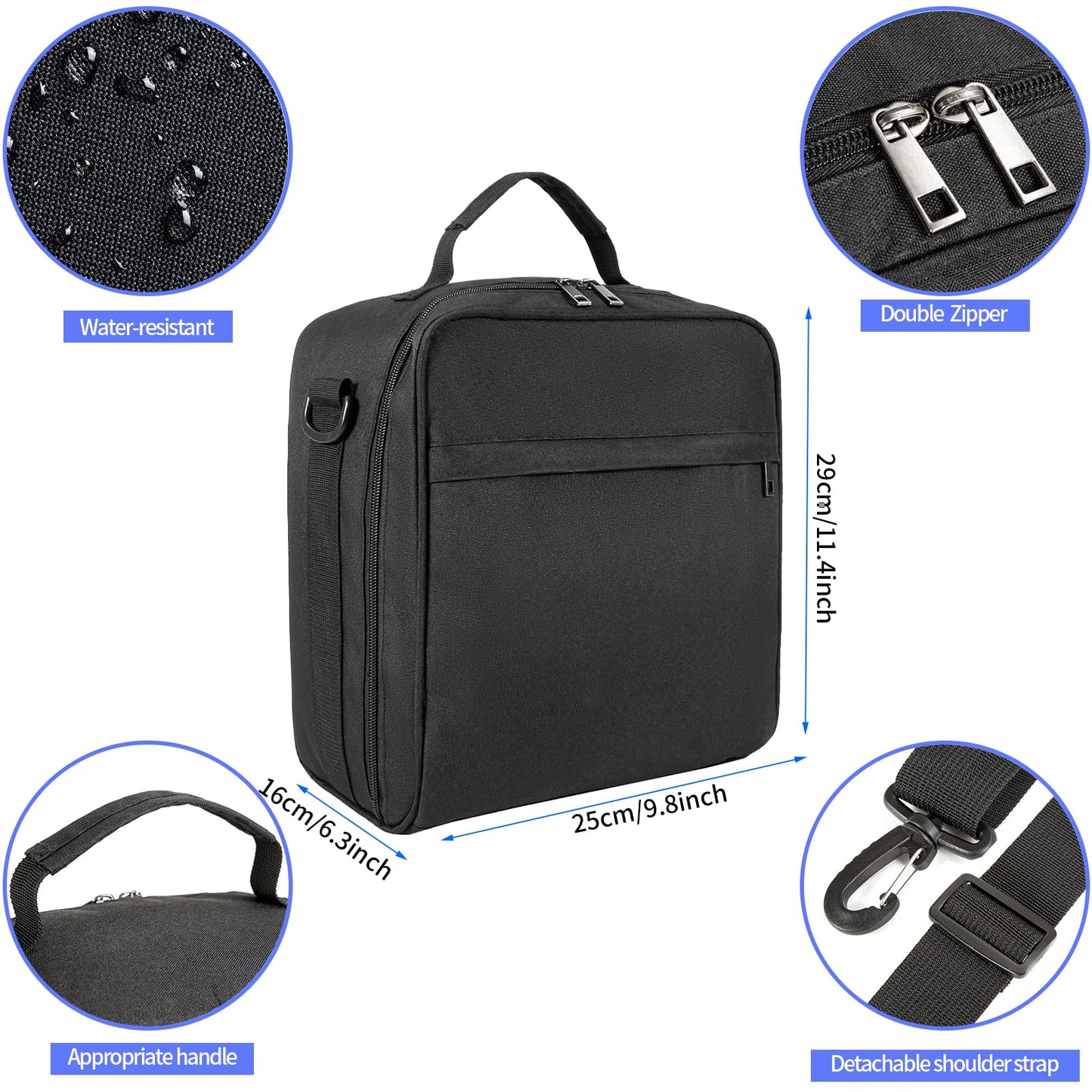LAPLUIE Portable CPAP Travel Bag Compatible with Airsense 10, Airsense 11, ResMed Air Mini, Portable CPAP Supplies Nebulizer Travel Case (Bag Only)