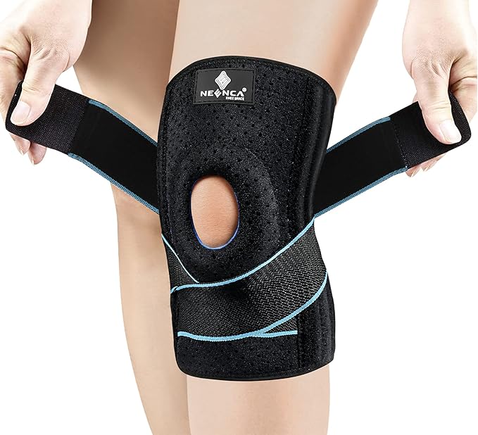 NEENCA Knee Brace for Knee Pain, Adjustable Knee Support with Patella Gel Pad & Side Spring Stabilizers, Knee Wrap for Art...