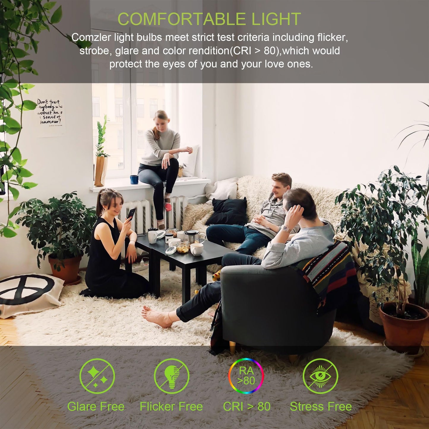 Comzler G9 Led Bulb 6W Soft White 3000K, 60W Halogen Equivalent, Ceramic Base, Non-Dimmable, Pack Of 6