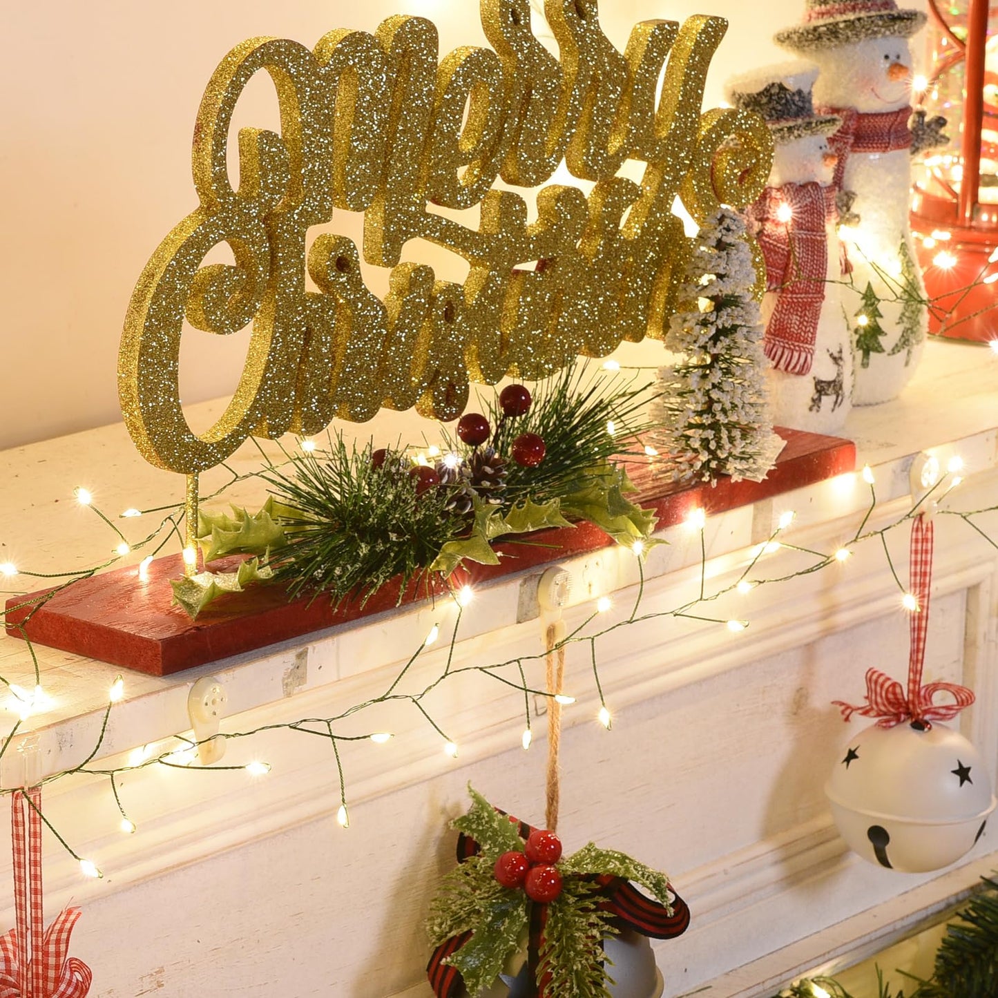 Lycklig Fairy Lights Plug In 65Ft 1000Led Warm Christmas Garland Lights With Timer Remote Waterproof Fire er Twinkle Cluster String Light For Bedroom Wreath Party Wreath Tree Decor Green Wire