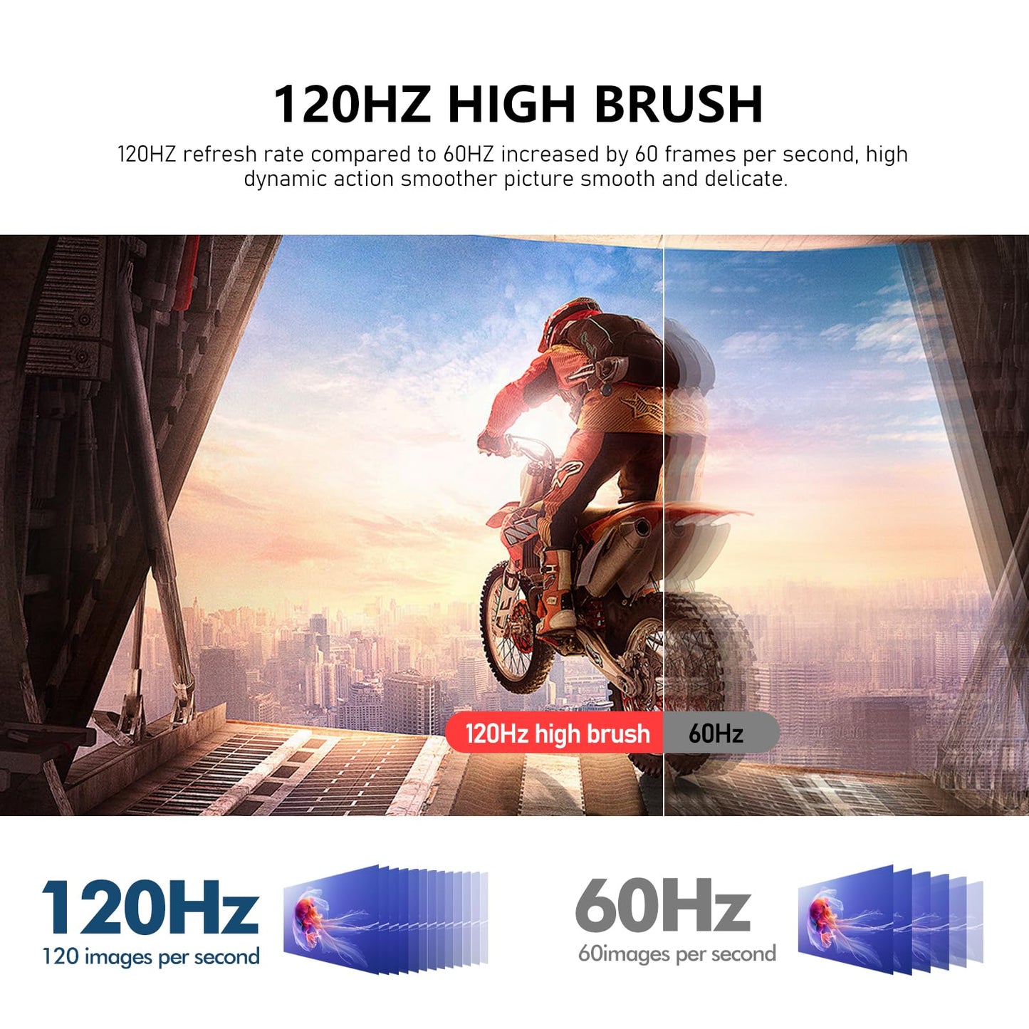 Gawfolk 24.5 Inch Gaming Curved Monitor Built-in Speakers, 3000R 120Hz PC Screen Full HD 1080P, HDMI 2.0, VGA, Wall Mount Compatible 75 * 75mm