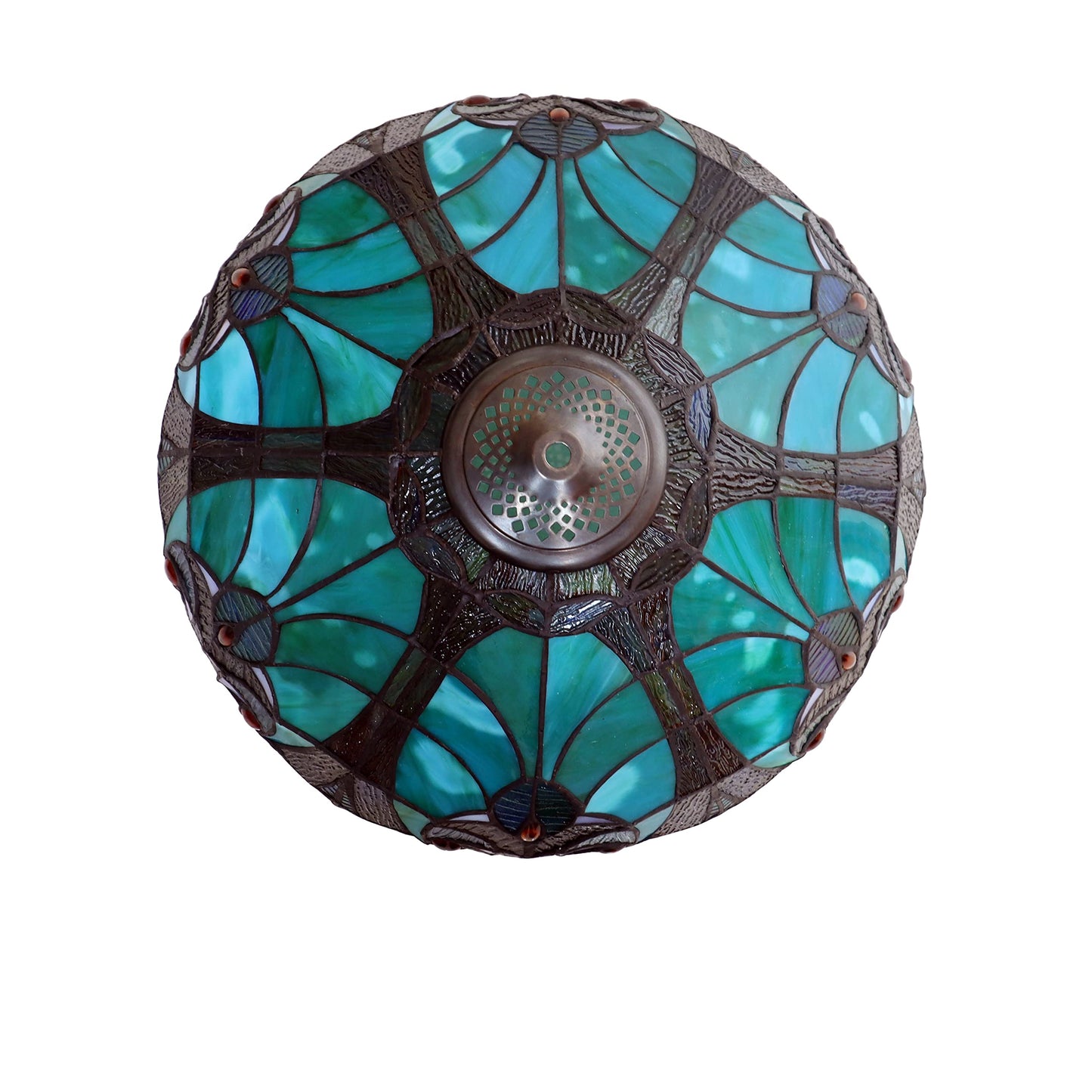 Chloe Lighting Victorian-Style Table Lamp, Antique Dark Bronze, 3 Light, 16in Wide, Multicolor, Model CH16780VG16-DT3