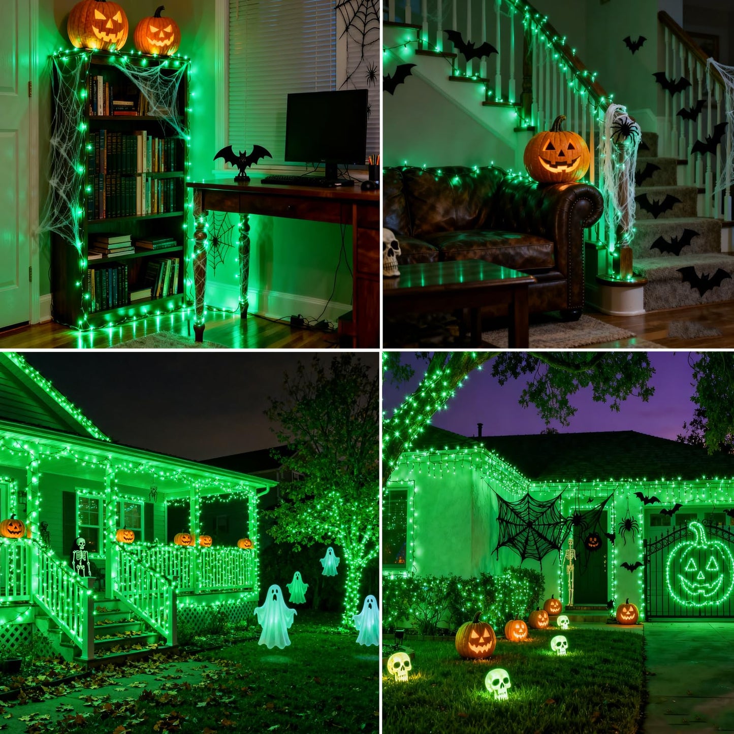 Vtechology 500 Led Green Christmas Tree Light 170Ft Connectable Christmas Lights With 8Modes Ul Certified Lights String Outdoor For Christmas Holiday Party Decor