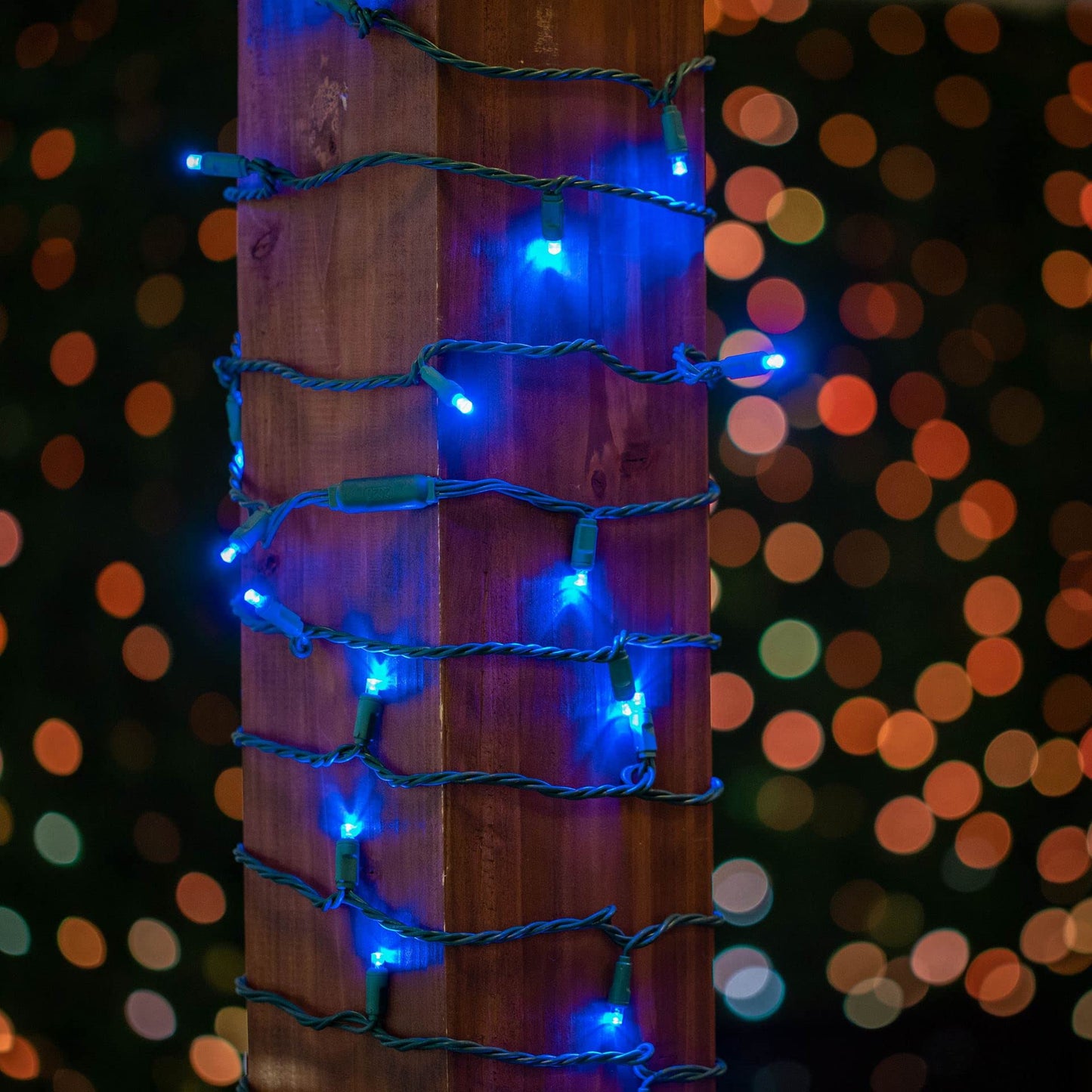 Novelty Lights 34Ft Led String Lights - 100 Led Blue Bulbs, Commercial Grade, 40,000 Hours Rating, Model Mrd-25B-4