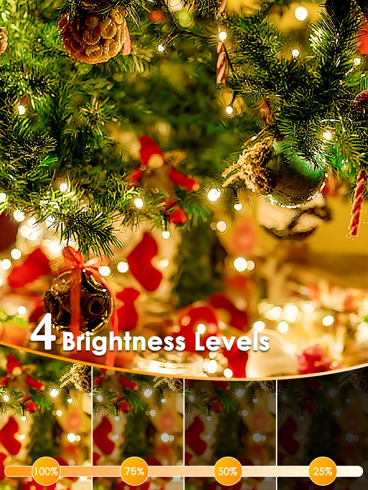 Voice Control Connectable 2Pk 164Ft 400Led Christmas String Lights Indoor Outdoor With Remote | Smart Twinkle Fairy String Lights 12 Modes & Timer For Xmas Tree Decor (Warm White)