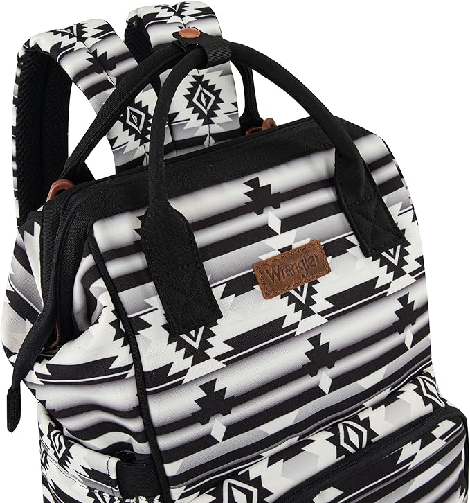 Montana West Wrangler Callie Diaper Bag Backpack with Stroller Straps Multifunction Baby Travel Bag WG2204-9110BK