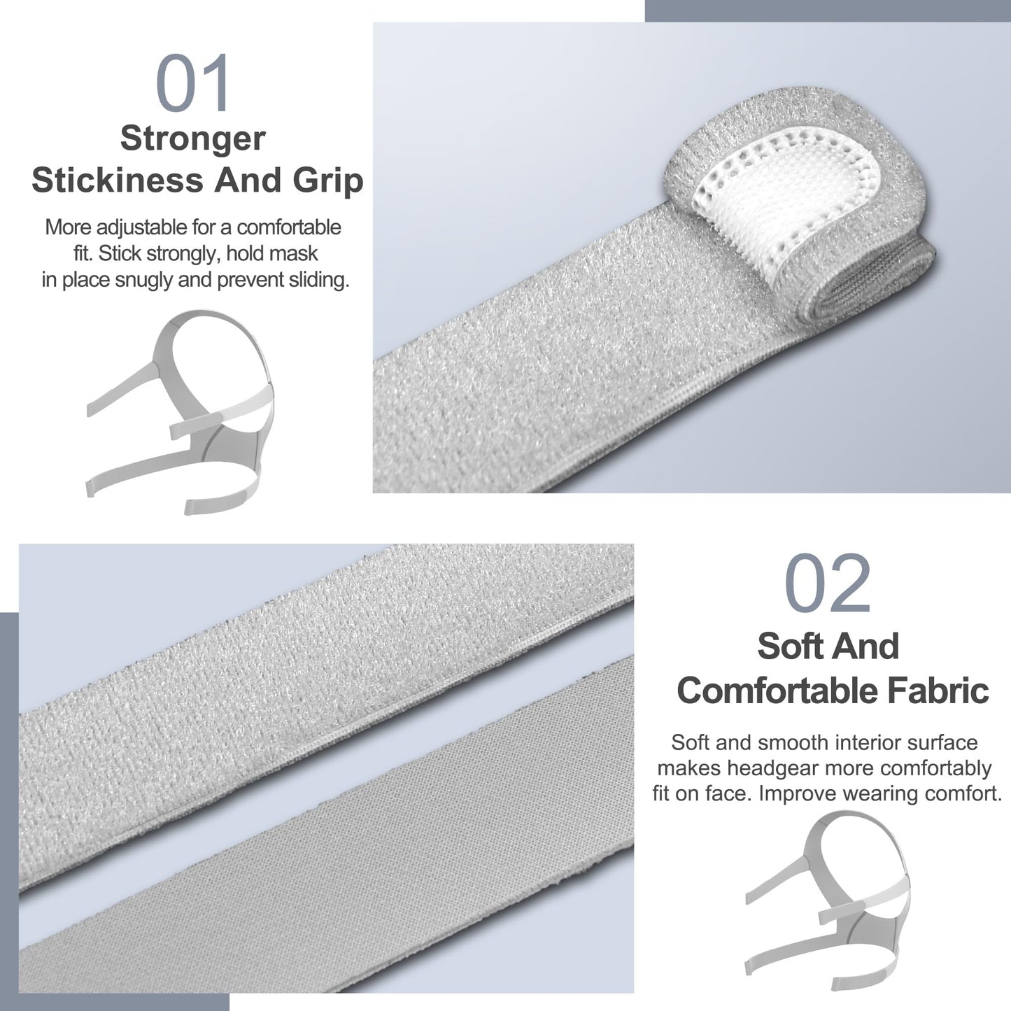 2Packs Replacement for F30(S&M), 2Packs F30 with Stronger Elasticity, Include 2PCS &4PCS Clips, Great-Value Supplies by Medihealer