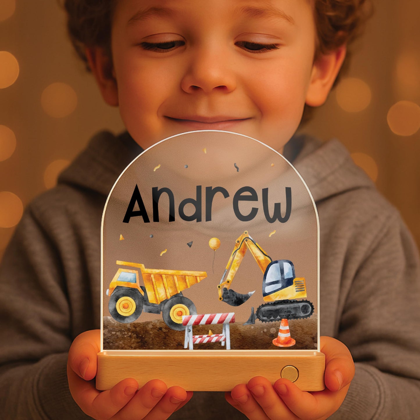 Personalized Kids Name Night Light - Custom Baby Gift Acrylic Led Lamp With Stars  Moon & Cute Designs - Nursery Bedside Nightlight Room Decor For Boys & Girls - Unique Birthday  Christmas Gift Idea