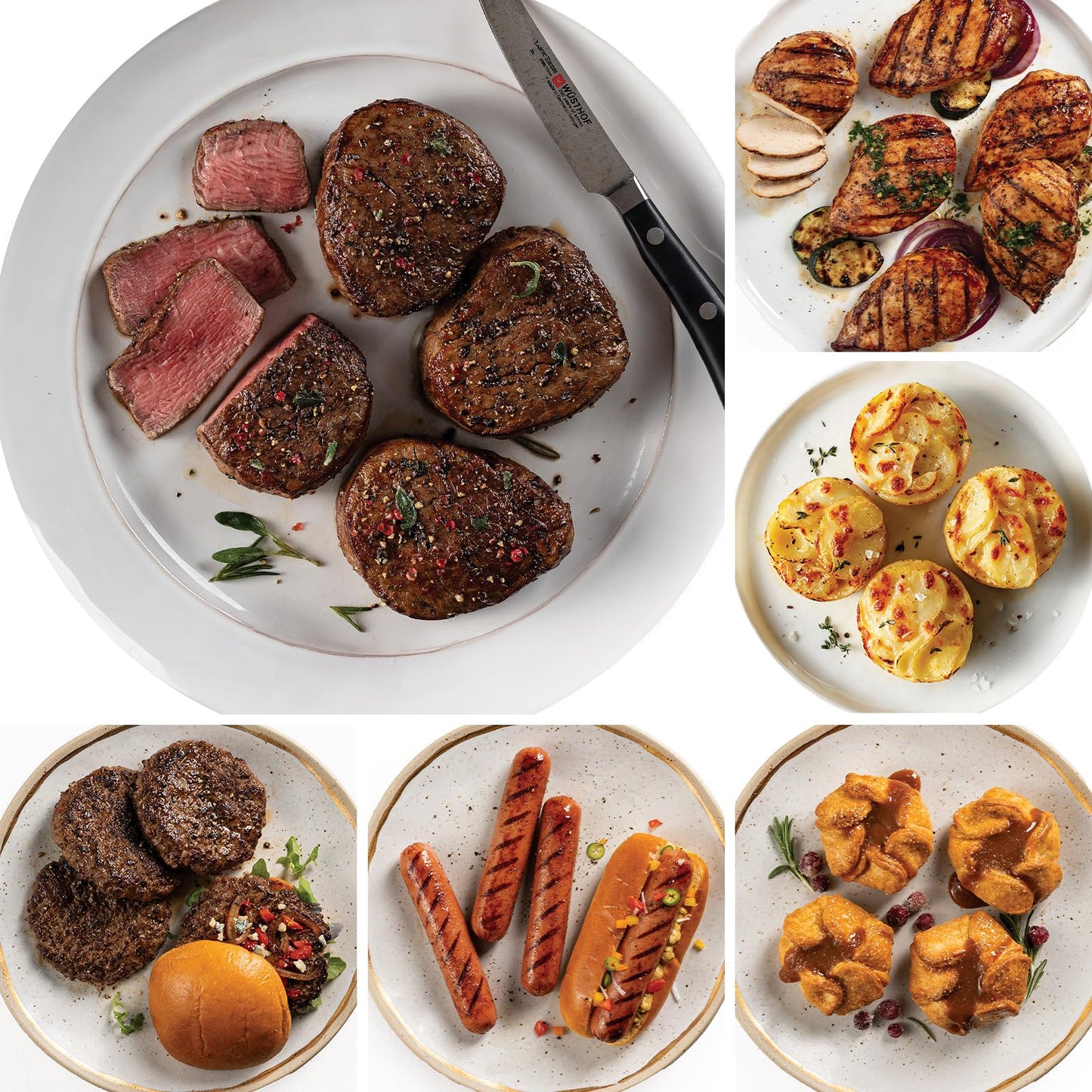 Omaha Steaks Classic Gift Pack (4 Butcher s Cut Filet Mignons, 4 Air-Chilled Boneless Chicken Breasts, 4 PureGround Filet Migno