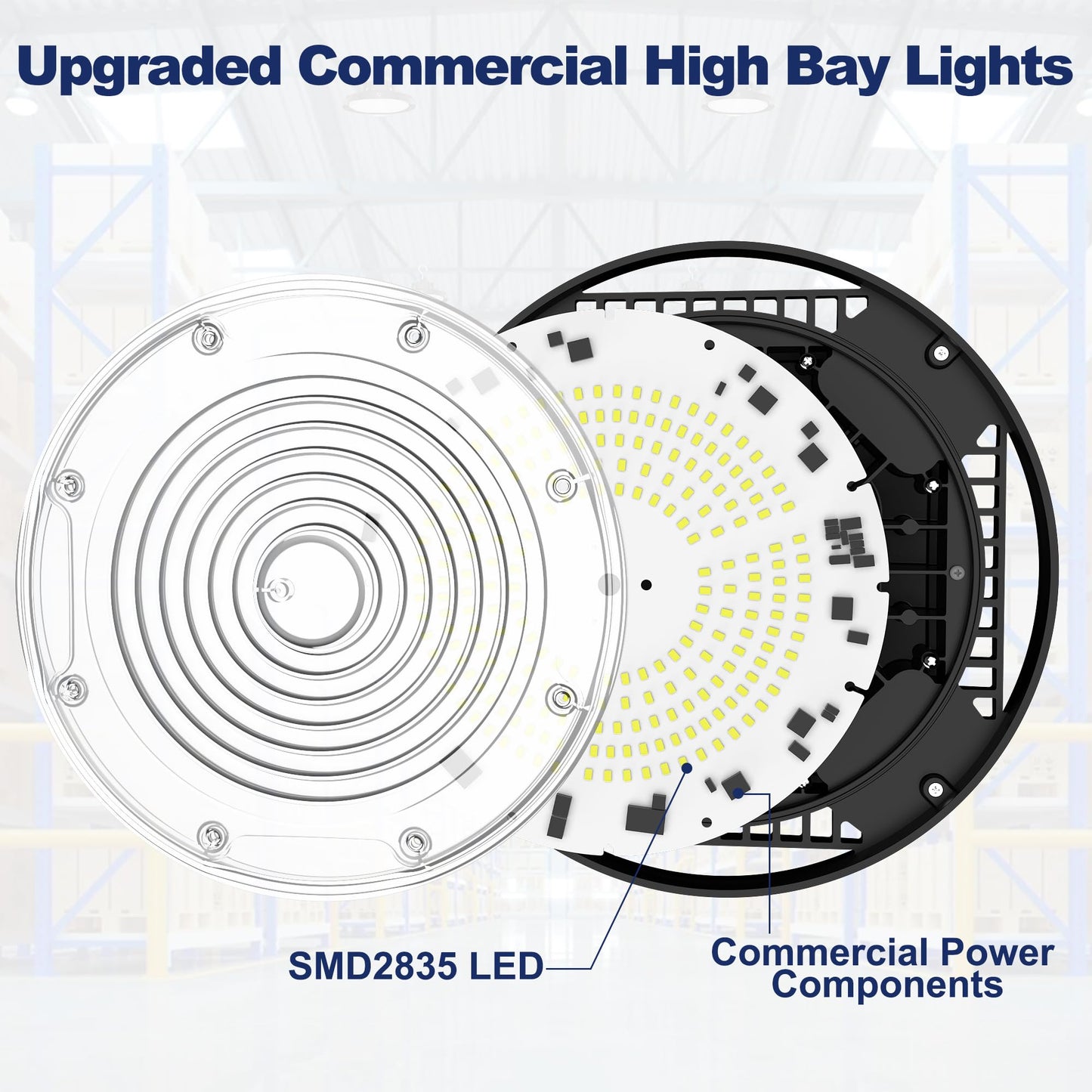 Cinoton 160W Ufo Led High Bay Light, 24000Lm, Aluminum, Daylight White 5000K, Etl Listed, Model Hb025, 1 Pack