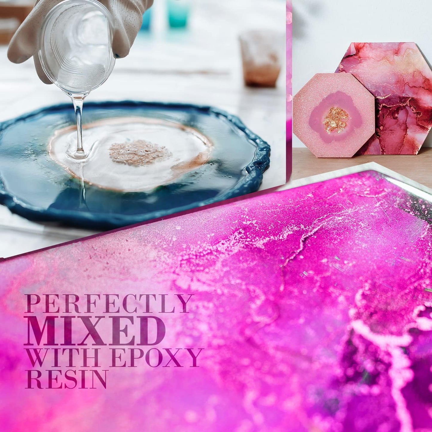 Mauve Mica Powder for Epoxy Resin 56g / 2oz. Jar - Techarooz 2 Tone Resin Dye Color Pigment Powder for Lip Gloss, Nails, Colorant for Slime Bath Bombs Soap Making & Polymer Clay