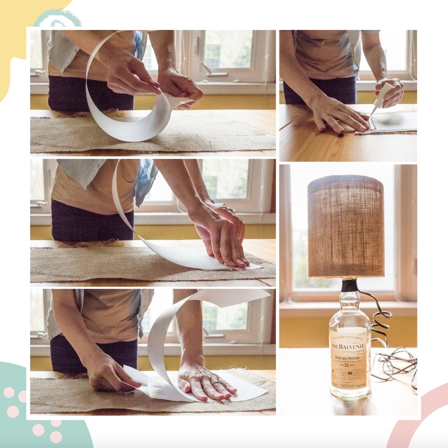 I Like That Lamp Styrene Sheet For Lampshade (15.5 Height X 64 Length) - Adhesive Roll For Diy Round Drum Lamp Shade - Repair Damaged Shades - Make A New Lampshade - Compatible With All Materials