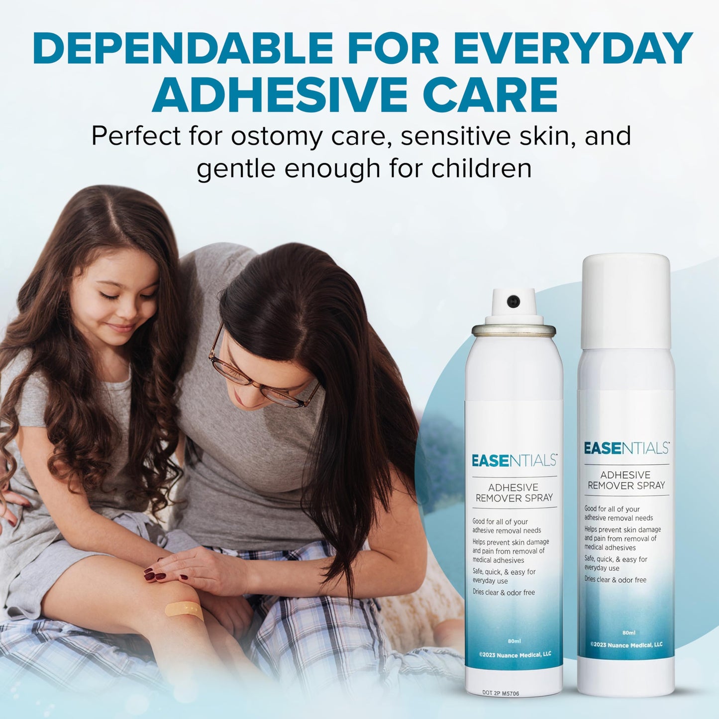 Ultimate Medical Adhesive Remover Spray – Silicone-Based, No-Sting & Odorless – Quick-Drying Bandage Adhesive Remover for Skin – Gentle, Low-Residue Formula for Sensitive Skin & Ostomy Care - 80 ml