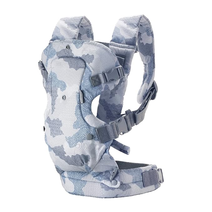 Infantino Flip 4-in-1 Convertible Baby Carrier, Adjustable, Ergonomic Babywearing, Registry Essential, Baby Carrier for Newborn to Toddler, Camo
