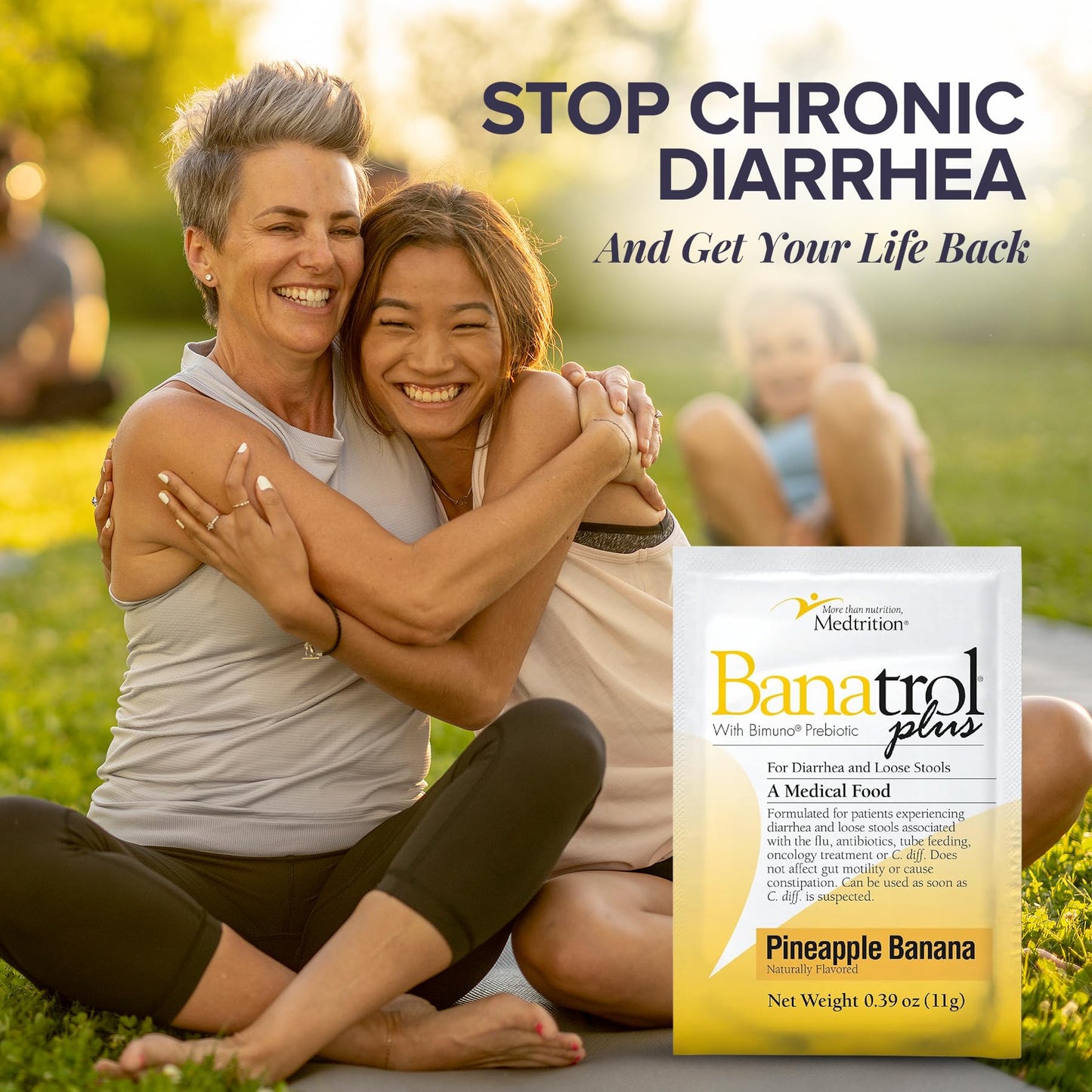 Medtrition Banatrol® Natural Anti-Diarrheal with Prebiotics, Relief from Chronic Diarrhea, IBS, Recurring Diarrhea, Clinically Supported Medical Food, Non-Constipating, 25 Servings (Pineapple)