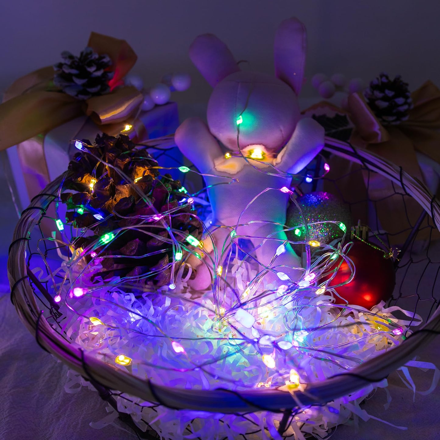 Zeluxdot 100Ft Fairy Lights, 300 Leds Waterproof Twinkle String Lights, Multicolor Copper Wire, Remote Control For Indoor/Outdoor Use